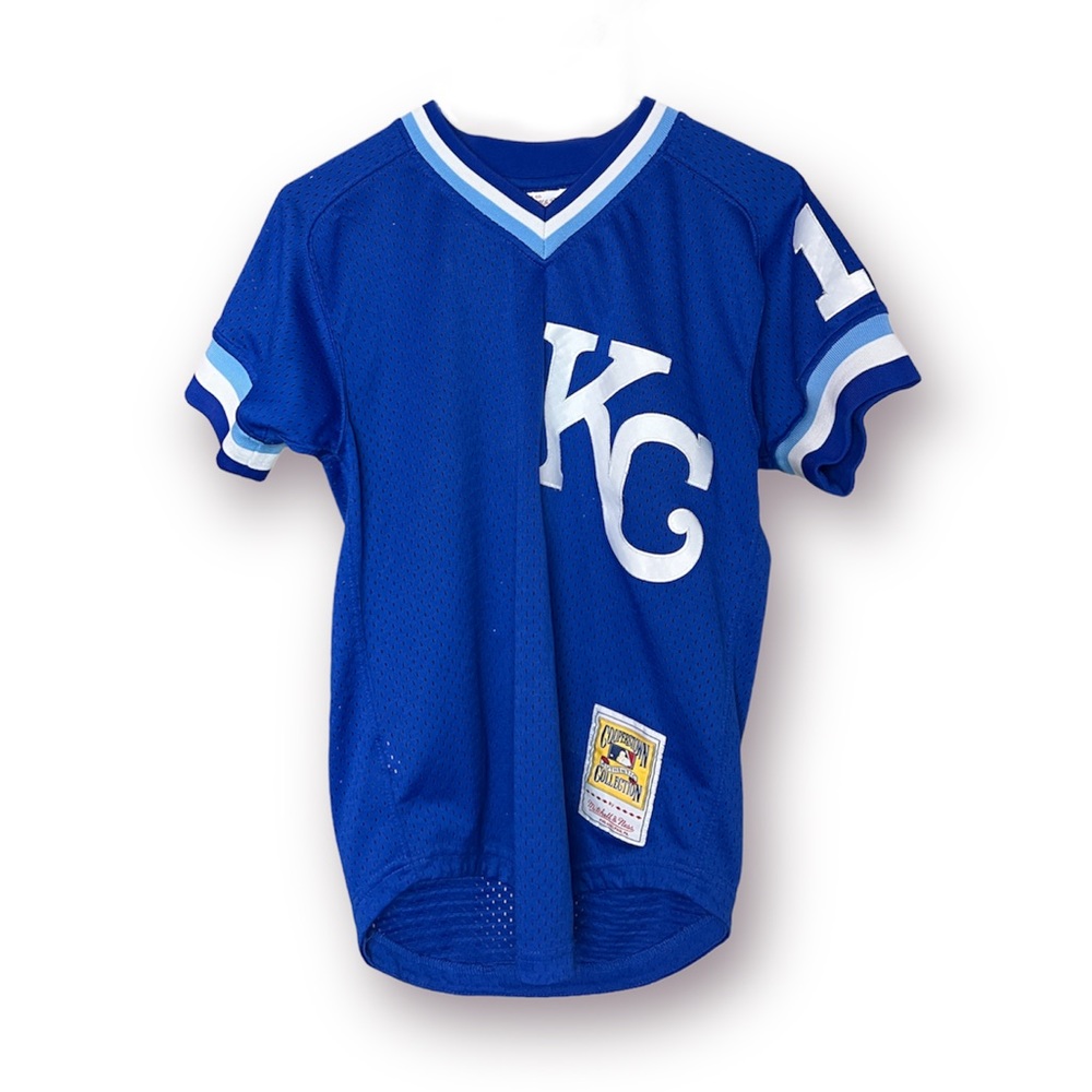 Mitchell & Ness KC Royals Baseball Jersey 36(S) Blue
